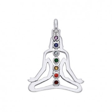 7 chakras i meditation sterlingsølv - Spirituelle smykker - GodKarmaShop