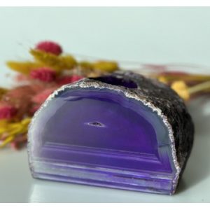 Agat lysestage lilla - Agat - GodKarmaShop