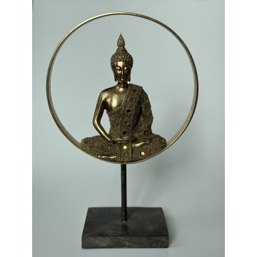 Buddha i livshjul - 40 cm - Buddha statuer generelt - GodKarmaShop