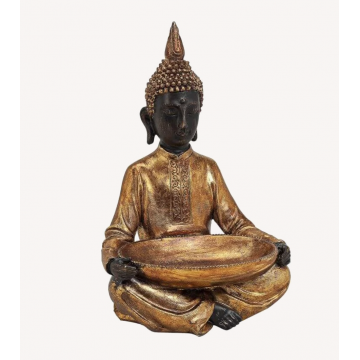 Buddha med fad 37 cm - Thailanske Buddha statuer - GodKarmaShop