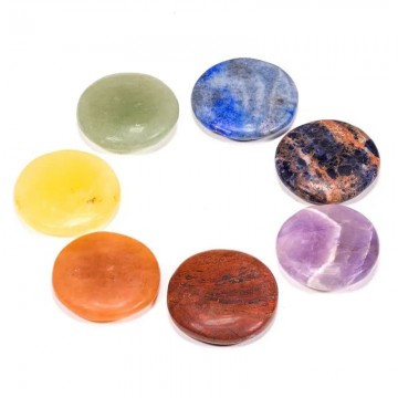 Chakra symbol sæt runde flade - Chakra diverse - GodKarmaShop