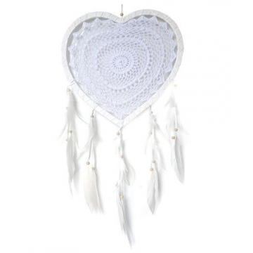 Drømmefanger hjerte hæklet - Kraftfulde symboler - GodKarmaShop