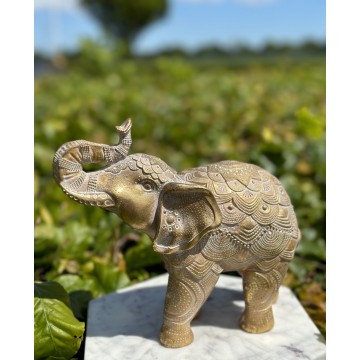 Elefant guld A - Dyr figurer - GodKarmaShop