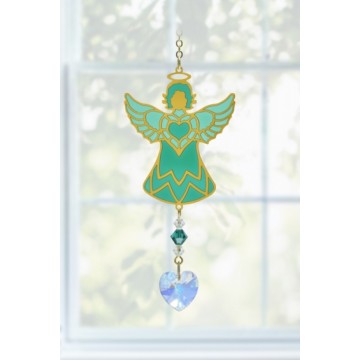 Engel guld maj - Swarovski krystaller Gold - GodKarmaShop