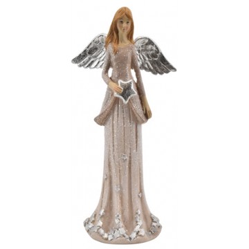 Engel med stjerne i hånd - 19 cm - Engle figurer - GodKarmaShop