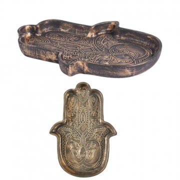 Fatimas hånd bronze fad - Kraftfulde symboler - GodKarmaShop