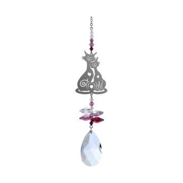 Forelskede katte - Swarovski krystaller small - GodKarmaShop