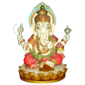 Ganesh siddende 17 cm - Ganesha - GodKarmaShop