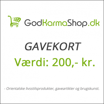 Gavekort værdi 200,- kr. - Gavekort og gavebevis - GodKarmaShop