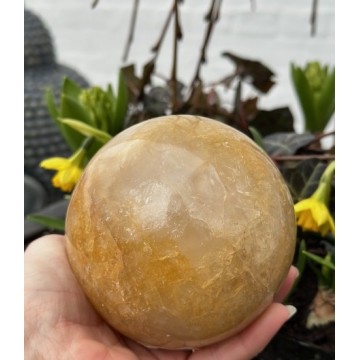 Golden healer - krystal kugle 8 - 9 cm - Golden Healer - GodKarmaShop