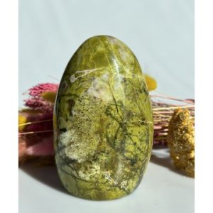 Grøn opal freeform 12 cm - krystaller og sten div. - GodKarmaShop