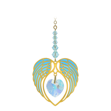 Hjerte Marts - guld - Swarovski krystaller Gold - GodKarmaShop