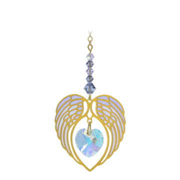 Hjerte guld juni - Swarovski krystaller Gold - GodKarmaShop