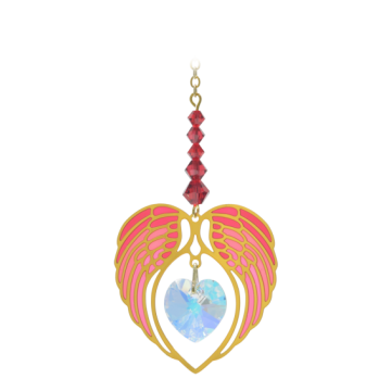 Hjerte juli - guld - Swarovski krystaller Gold - GodKarmaShop