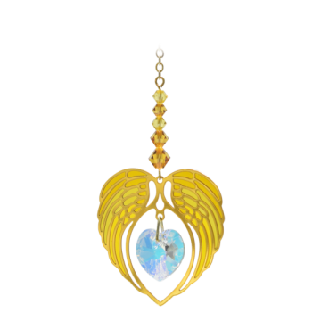 Hjerte november guld - Swarovski krystaller Gold - GodKarmaShop