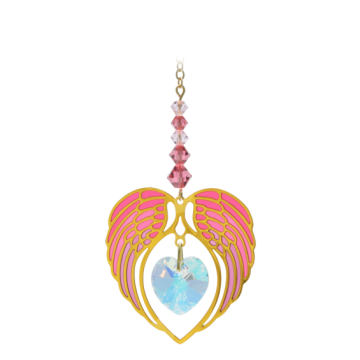 Hjerte oktober - guld - Swarovski krystaller Gold - GodKarmaShop