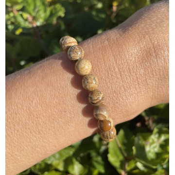 Landskab jaspis armbånd 8 mm - Krystal Armbånd - GodKarmaShop