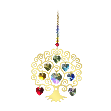 Livets træ Gold - chakra - Chakra Swarovski Krystal - GodKarmaShop