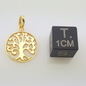 Livets træ vedhæng i Guld 14mm - Spirituelle smykker - GodKarmaShop