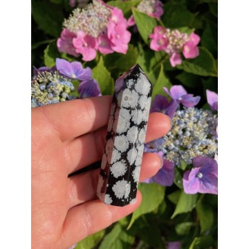 Obsidian snefnug tårn 7 - 8 cm - Tårne og spidser - GodKarmaShop