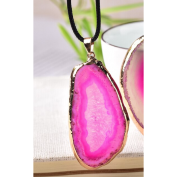 Pink agat halskæde - Halskæder - GodKarmaShop