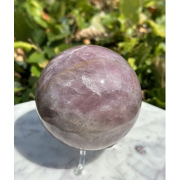 Rosakvarts kugle unika 8 cm - Krystal kugler - GodKarmaShop