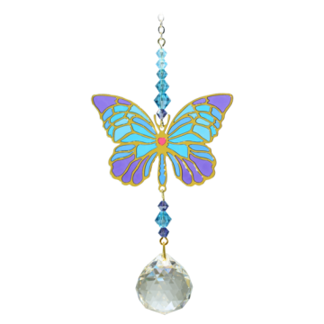 Sommerfugl ophæng krystal guld - Swarovski krystaller Gold - GodKarmaShop