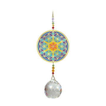 Swarovski - Livets blomst - Swarovski krystaller Gold - GodKarmaShop