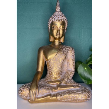 Thai Buddha i "witness the earth" position - Thailanske Buddha statuer - GodKarmaShop
