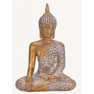 Thailandsk Buddha i "witness the earth" position 24 cm - Thailanske Buddha statuer - GodKarmaShop