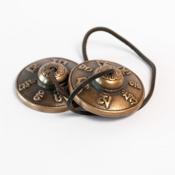 Tingsha meditations klokke 7 cm. Om Mani Pad Me Hum - Meditation klokker - GodKarmaShop