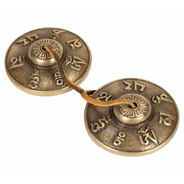 Tingsha meditations klokke 7.2 cm. Om Mani Pad Me Hum - Meditation klokker - GodKarmaShop