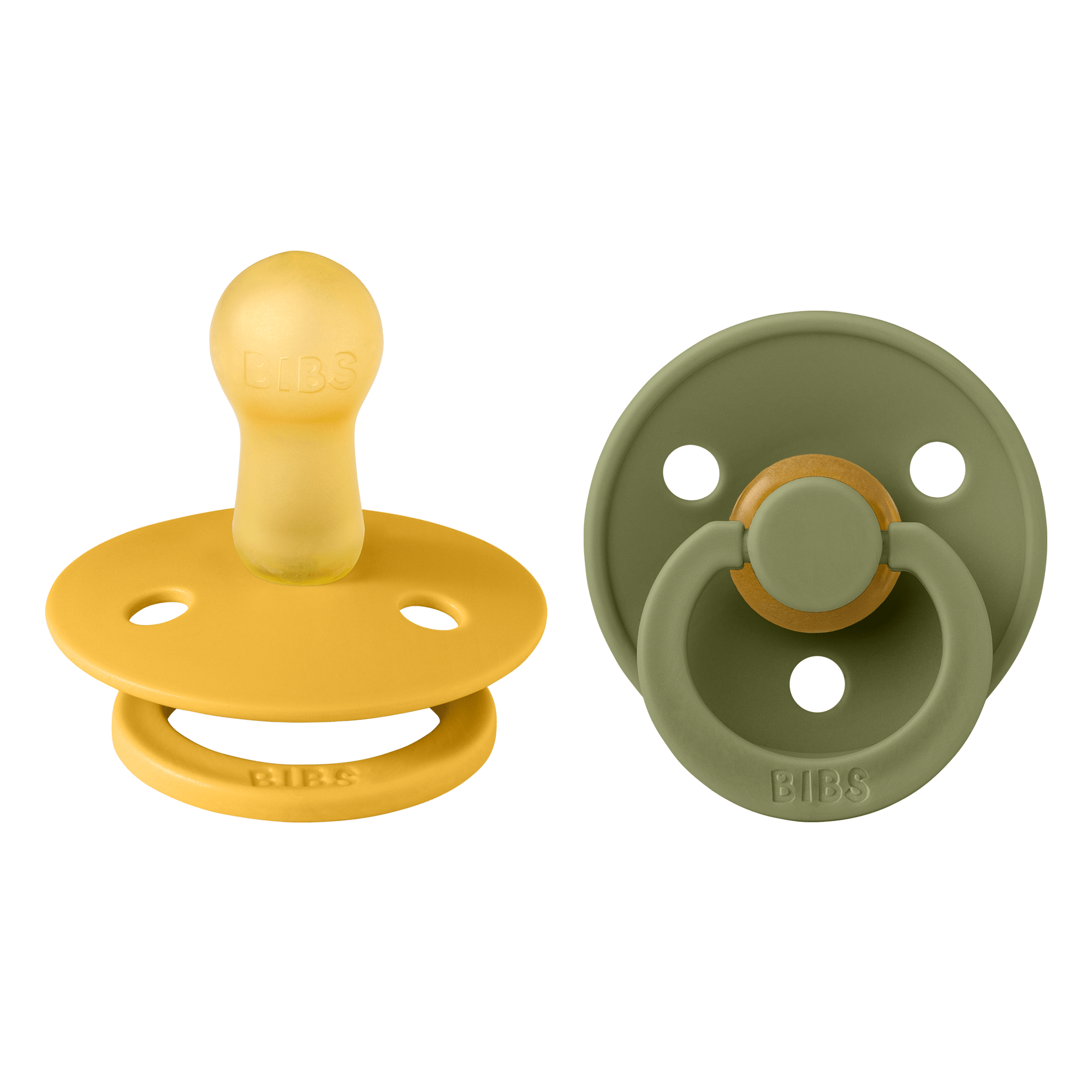 BIBS – Sutter, Colour rund, Honey Bee/Olive