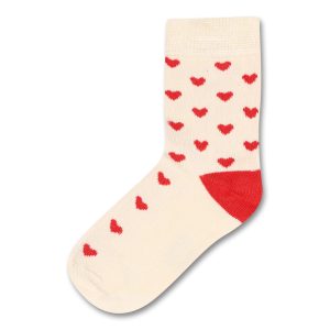 MiniPop® – Bamboo Heart Socks, Bright Red
