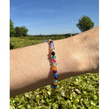 Agat mix armbånd 4 mm - Agat - GodKarmaShop