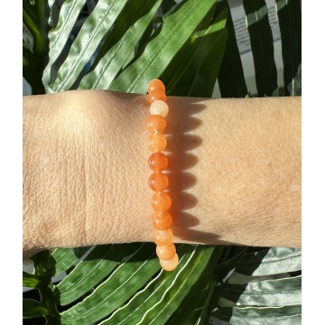 Aventurin Orange armbånd 6 mm - Krystal Armbånd - GodKarmaShop