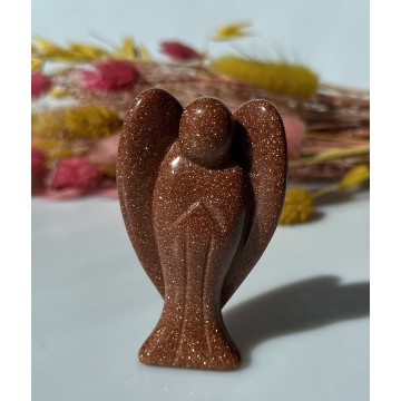 Engel goldstone 7,5 cm - Engle i krystaller - GodKarmaShop