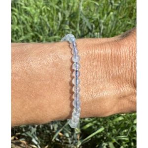 Akvamarin armbånd 4 mm. - Krystal Armbånd - GodKarmaShop