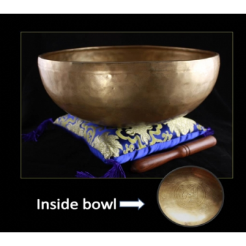 Syngeskål med symbolet OHM 27,5cm - Meditation klokker - GodKarmaShop