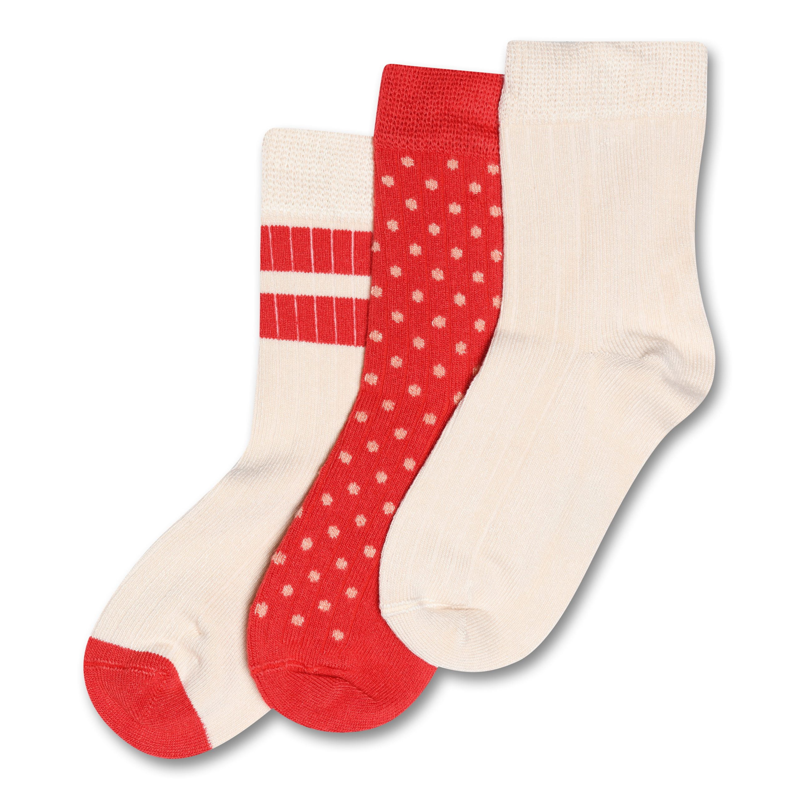 MiniPop® – 3 stk. Bamboo Socks Sport, Bright Red