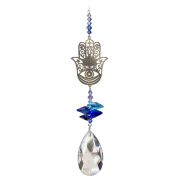 Fatimas hånd måneskin - small - Swarovski krystaller small - GodKarmaShop