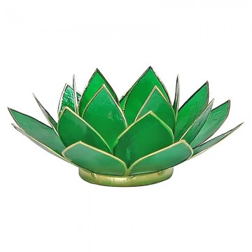 Lotus lysestage grøn guld - Lotus Lysestager - GodKarmaShop