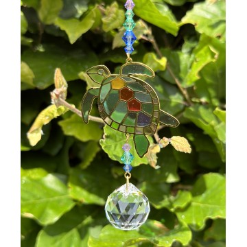 Skildpadde uro guld - Swarovski krystaller Gold - GodKarmaShop