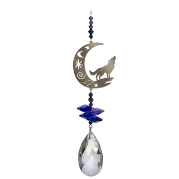 Ulv på måne - Swarovski krystaller small - GodKarmaShop