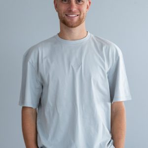 Wavy Tee Oversized Grey (Størrelse: M)