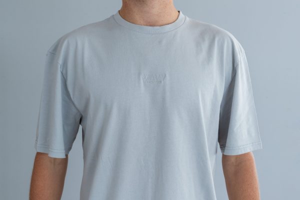Wavy Tee Oversized Grey (Størrelse: S) - Image 4