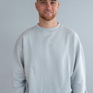 Wavy Copenhagen Oversized Crewneck Grey (Størrelse: L)