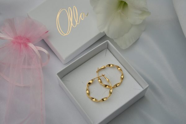 Earrings Twist Gold - Image 3