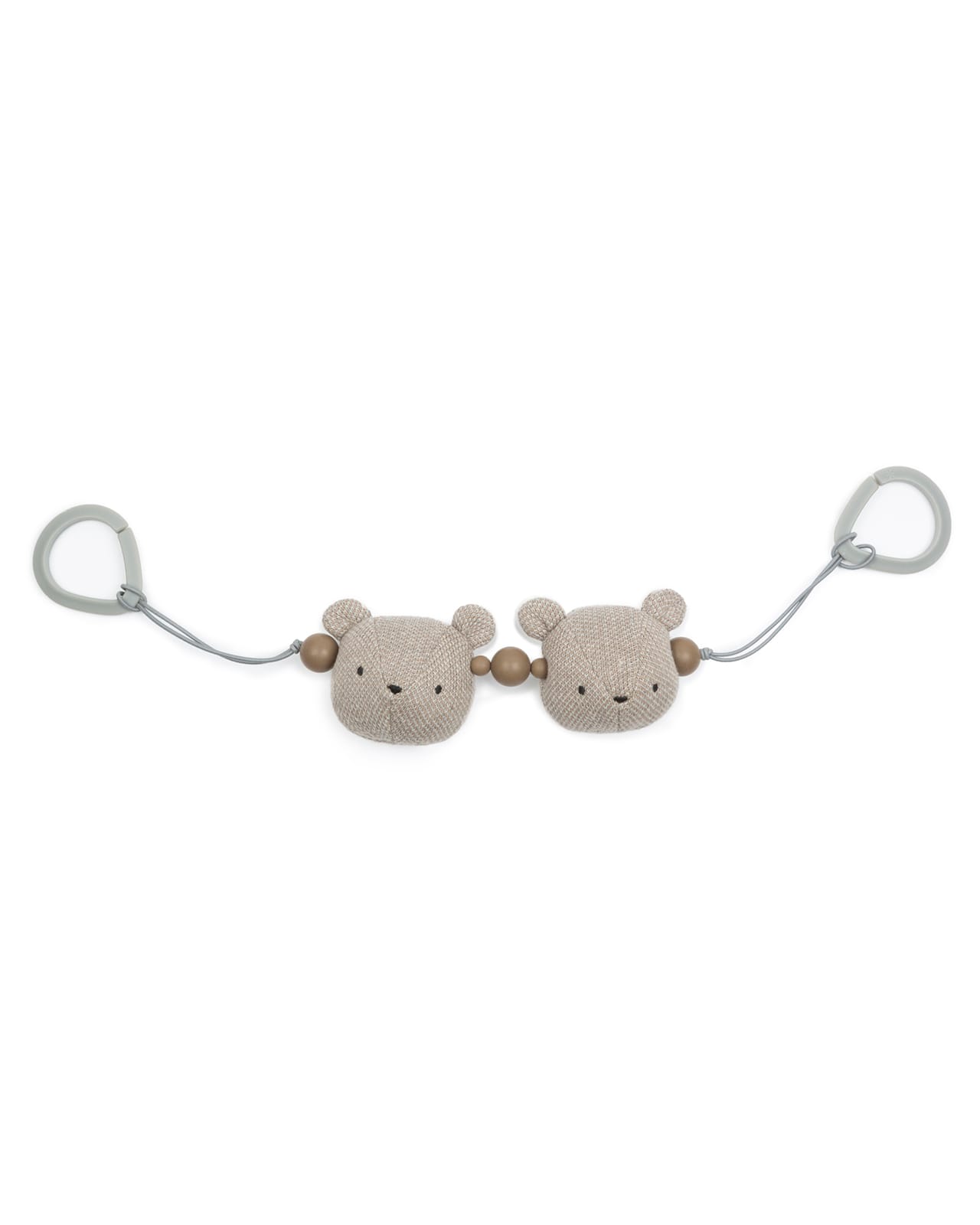 Smallstuff – Barnevognskæde, strikket bears, sand/grey