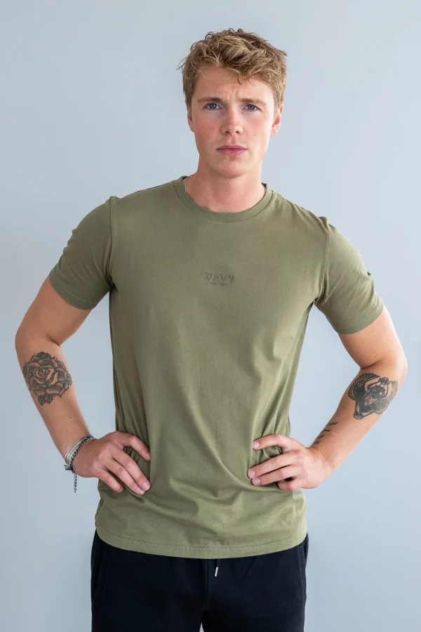 Wavy Copenhagen Tee Regular Fit Army Green (Størrelse: M)